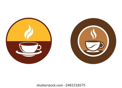       Icono de logotipo de taza de café Ilustración vectorial.
