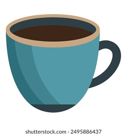       Ilustración vectorial del icono del logotipo de la taza de café.
