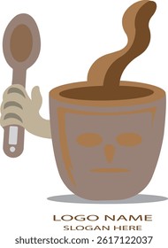 coffee cup logo icon vector .