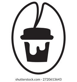 Diseño de Vector de icono de logotipo de taza de café

