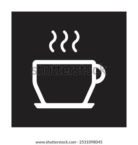 Coffee cup logo icon vector on white background