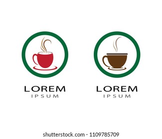 Coffee cup logo illustration design