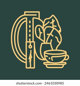 Coffee cup logo illustration drink concept graphics design