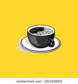 coffee cup logo illustration silhouette icon