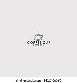 Coffee cup logo illustration template