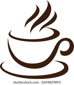 Vector de Ilustraciones de logotipo de taza de café aislado en blanco