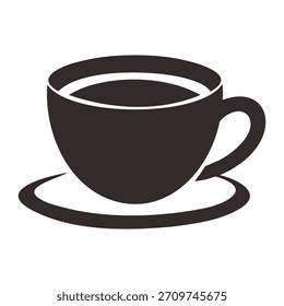 Logo da xícara de café isolado no branco. Ilustração de vetor EPS10