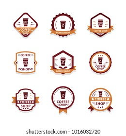 Coffee cup logo pack illustration