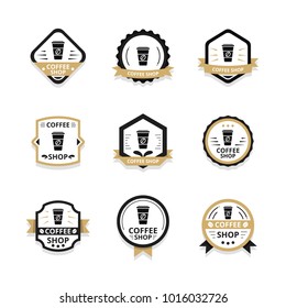 Coffee cup logo pack illustration