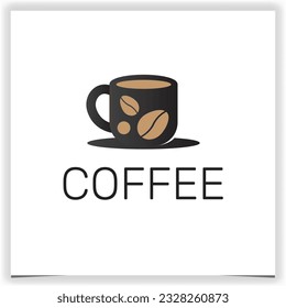 logotipo de taza de café premium elegante plantilla vectorial eps 10