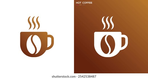 Logo für Kaffeetassen. Restaurant, Koffein, heiß, trinken. Symboldesign-Vorlage EPS 10.