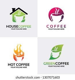 Coffee Cup Logo Set Design Template Collection