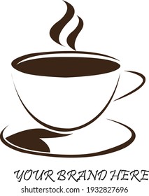 Coffee cup logo for the shop. Beautiful design and awesome idea. Hot coffee or tea is necessary for the morning.
