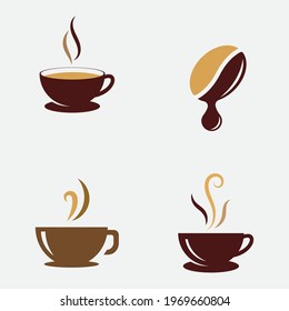 Coffee cup Logo  coffee shop vector icon design