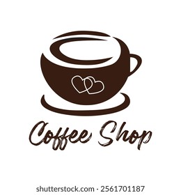 Coffee cup Logo coffee shop vector icon design Free Vector