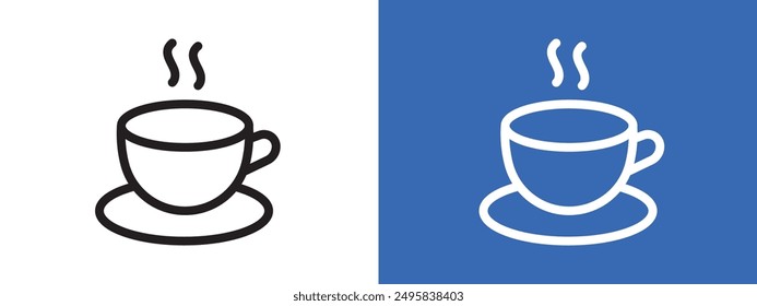 coffee cup logo sign set vector outline