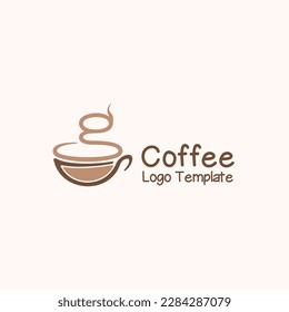 Coffee cup logo with steam forming the letter G
