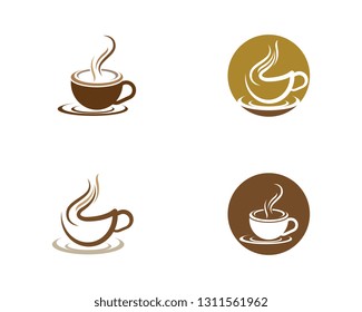 Coffee cup logo template