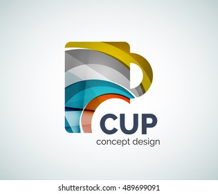 Logo-Vorlage für den Kaffee, abstraktes, elegantes Hochglanzsymbol