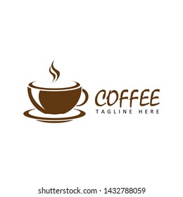 coffee cup logo template design vector with isolated white background