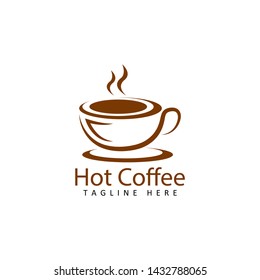 coffee cup logo template design vector with isolated white background