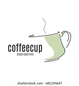 Coffee Cup Logo Template.Mug Icon Vector Illustration.