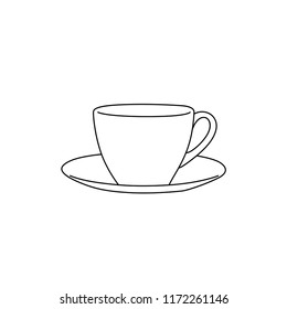 Coffee cup for logo template line icon