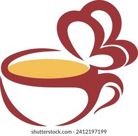 Logo de la copa de café Plantilla en un estilo minimalista moderno