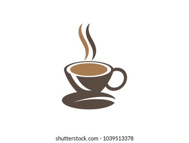 Coffee cup Logo Template vector icon design