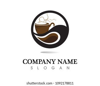 Coffee cup Logo Template vector icon design

