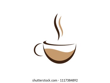 Coffee cup Logo Template vector icon design