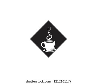 Coffee cup logo template vector icon design
