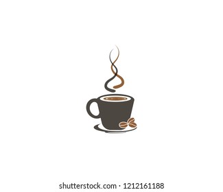 Coffee cup logo template vector icon design
