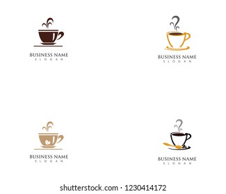 Coffee cup logo template vector icon design