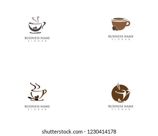 Coffee cup logo template vector icon design