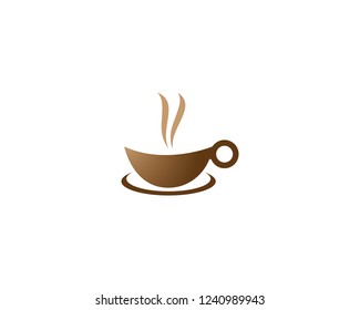 Coffee cup logo template vector icon