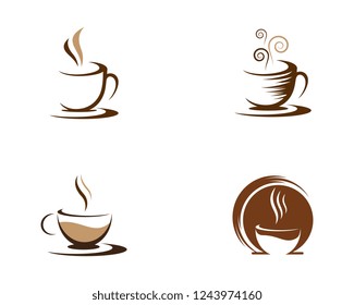 Coffee cup Logo Template vector icon design