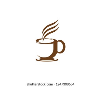 Coffee cup logo template vector icon design