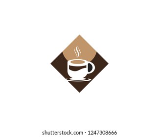 Coffee cup logo template vector icon design
