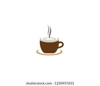 Coffee cup logo template vector icon