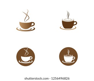 Coffee cup logo template vector icon