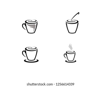 Coffee cup Logo Template vector icon design
