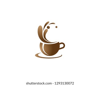 Coffee cup logo template vector icon