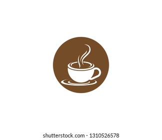 Coffee cup logo template vector icon