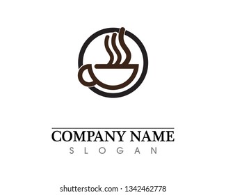 Coffee cup Logo Template vector icon design
