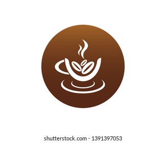 Coffee Logo Modern Icon Symbol Monochrome Stock Vector (Royalty Free ...