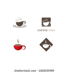 Coffee cup logo template vector icon design