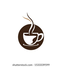 Coffee cup logo template  vector icon illustration