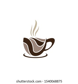 Coffee cup logo template vector icon illustration design