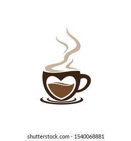 Coffee cup logo template vector icon illustration design